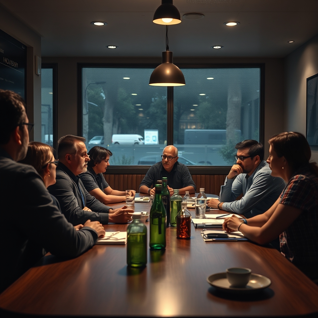 equipe de agência de viagem discutindo otimização de dados em uma reunião
