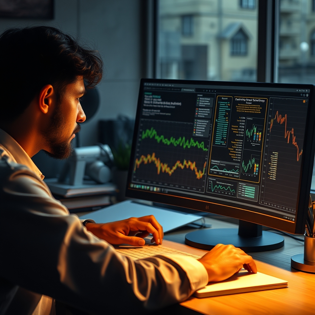 IA no atendimento ao cliente, com uma pessoa analisando dados para melhorar a experiência do cliente
