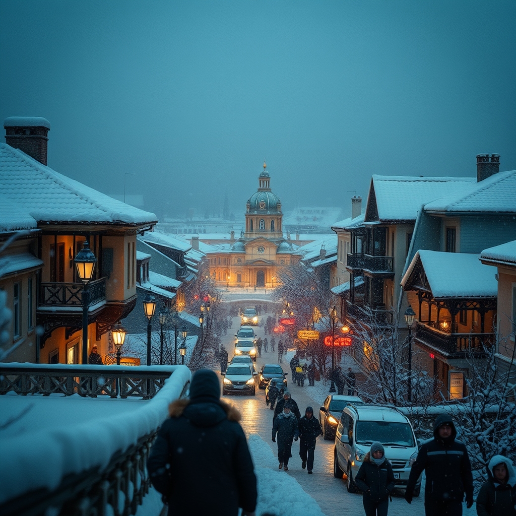 roteiros de inverno agência, cidade histórica coberta de neve